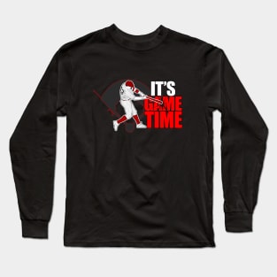 It's Game Time - Baseball (Red) Long Sleeve T-Shirt